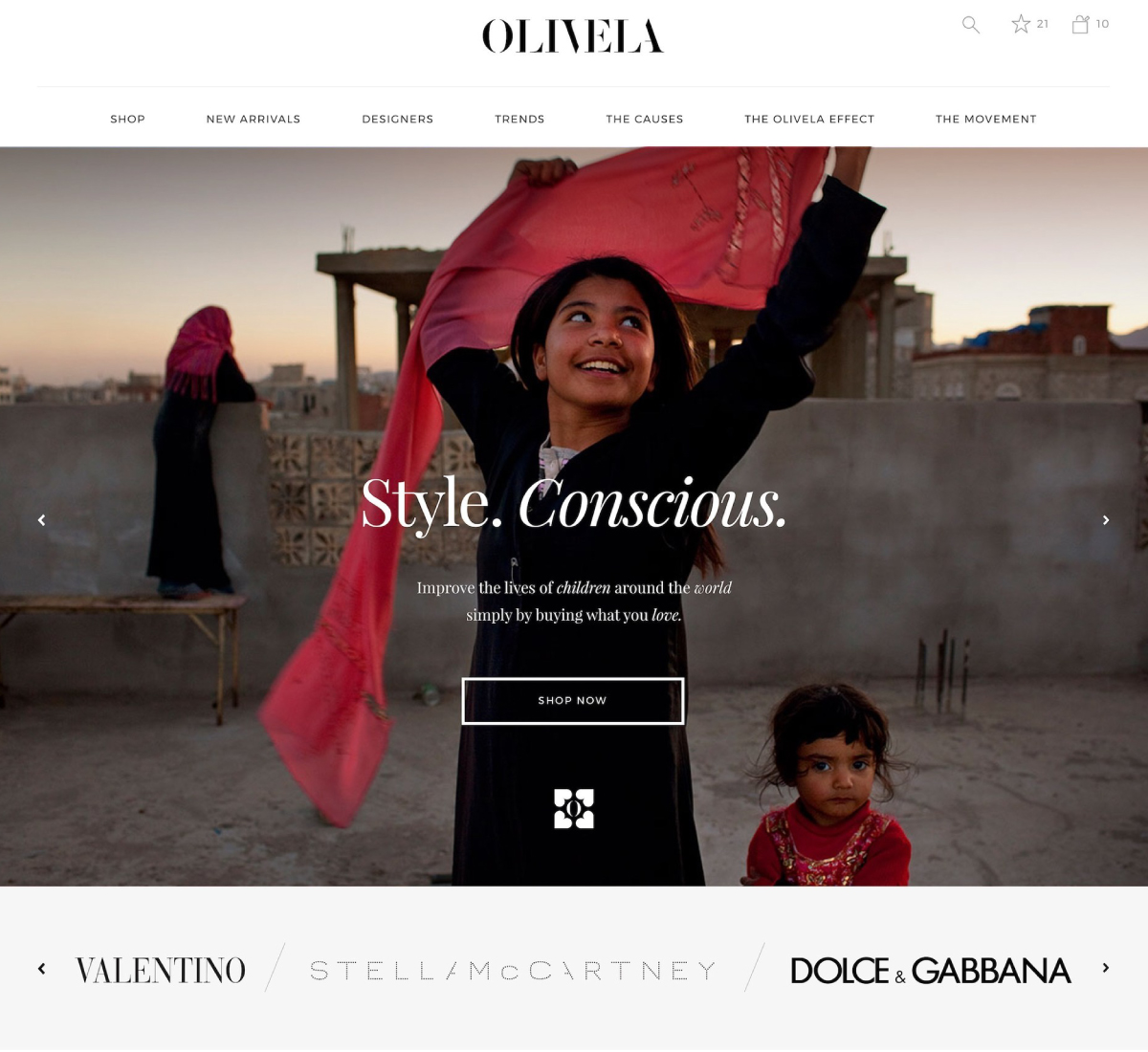 luxe digital philantropic luxury retail ecommerce olivela fashion