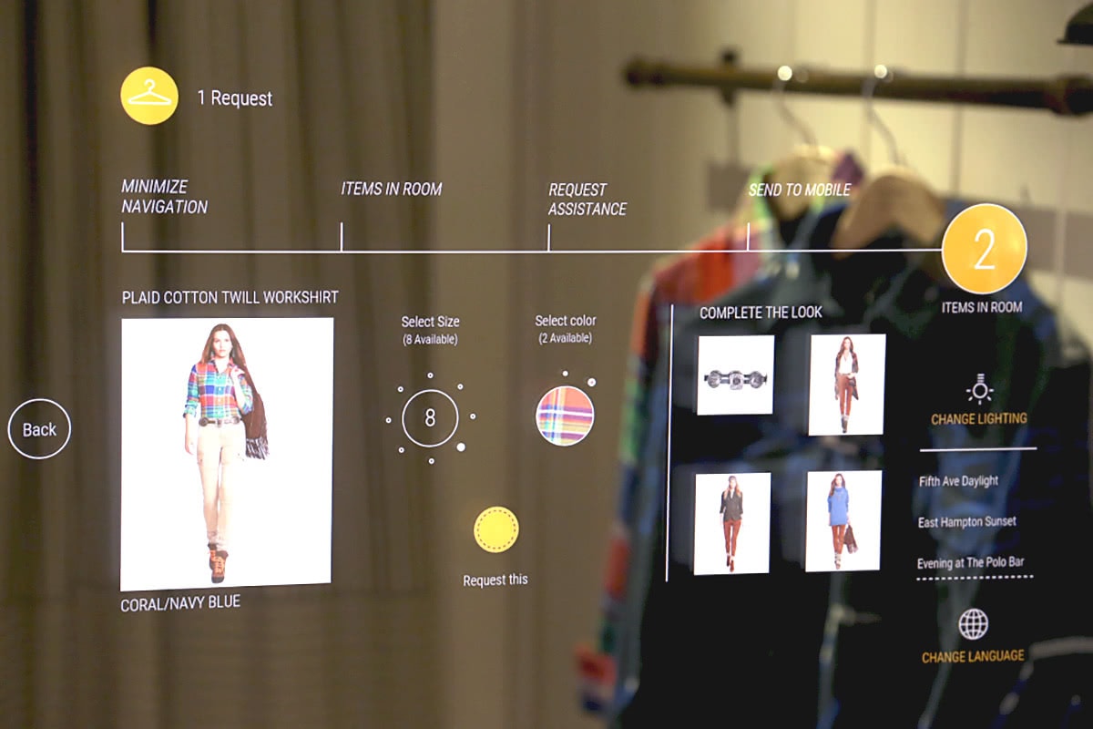 Luxe Digital luxury retail technology trends 2018 interactive mirror Ralph Lauren