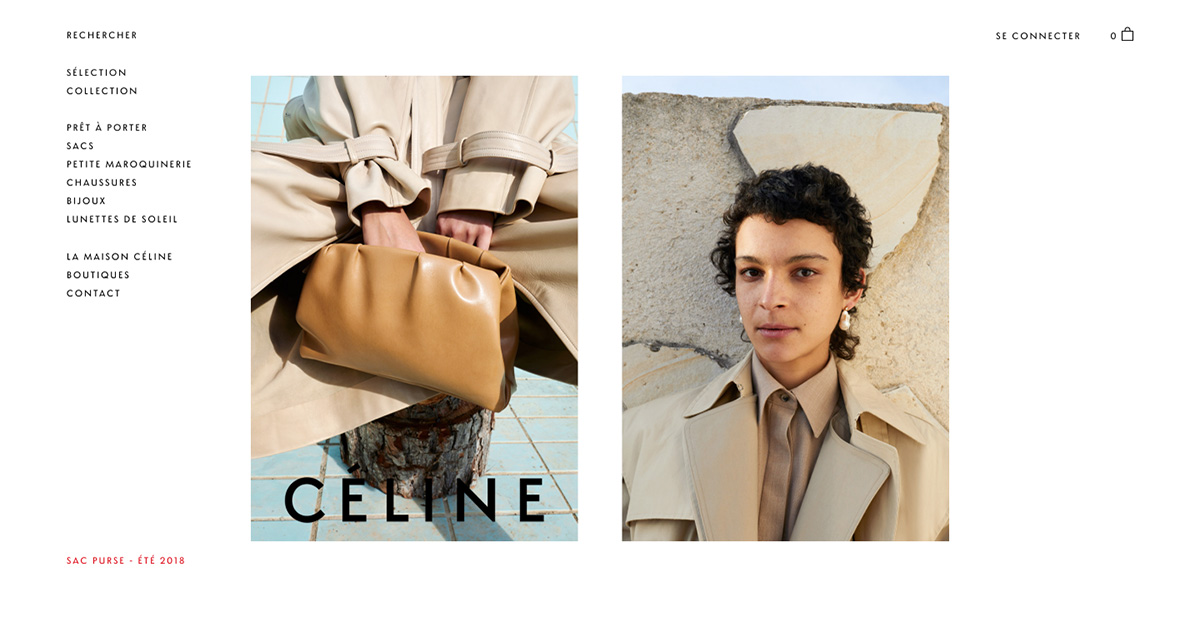 Celine Luxury Fashion eCommerce Website Visual Display Future of Online Luxury Retail Luxe Digital 