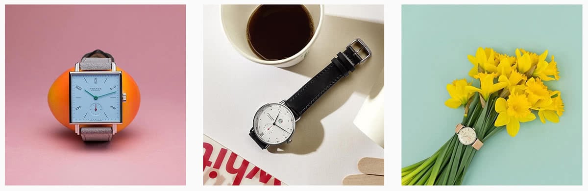 Luxe Digital luxury watch Nomos Glashuette Instagram