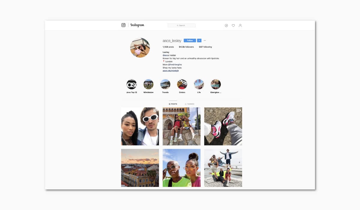 Luxe Digital online storytelling luxury brands asos instagram