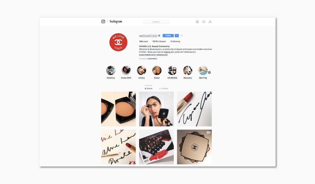 Luxe Digital online storytelling luxury brands chanel coco instagram