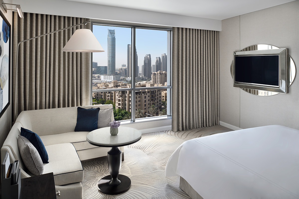 Luxe Digital luxury hotel Dubai Address Downtown bedroom