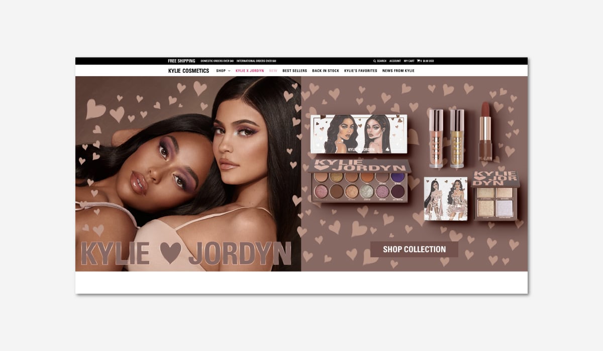 Kylie Jenner cosmetics website luxury beauty- Luxe Digital