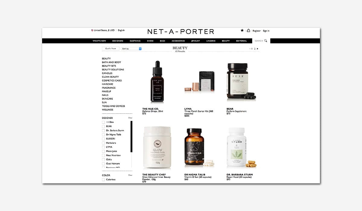 wellness luxury beauty net-a-porter luxe digital