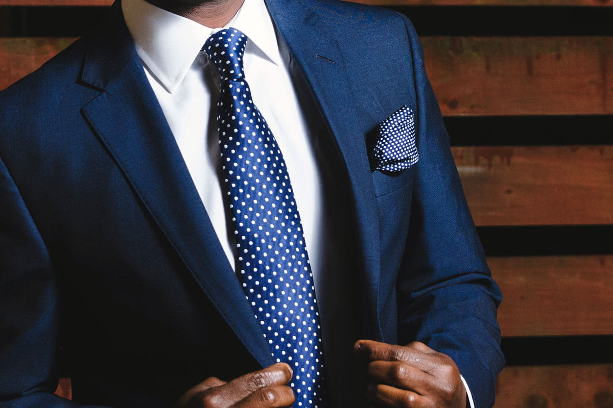 blue formal attire men