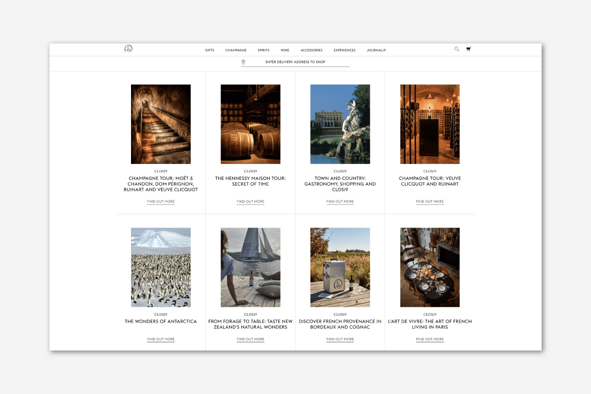 Experiential Luxury LVMH Clos 19 experiences - Luxe Digital