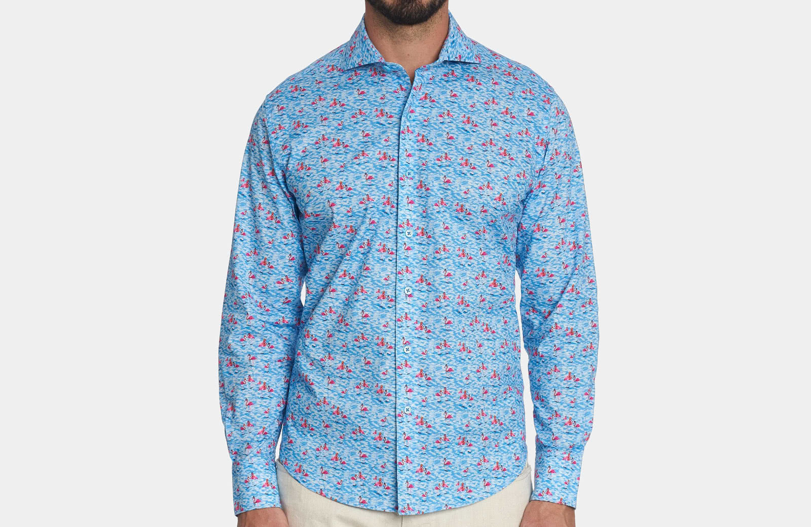 Robert Graham best men summer designer shirt blue sea - Luxe Digital
