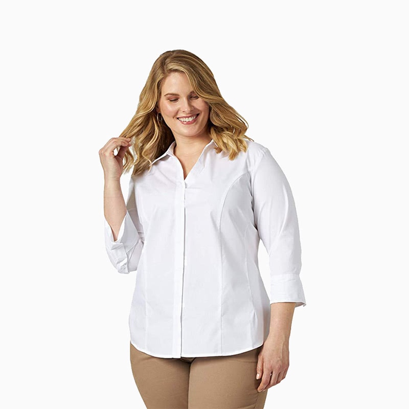 plus size white shirt women business casual style luxe digital