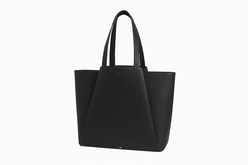 black handbag black shoulder bag black faux leather tote bag with real black leather straps everyday bag black tote bag women handbag,