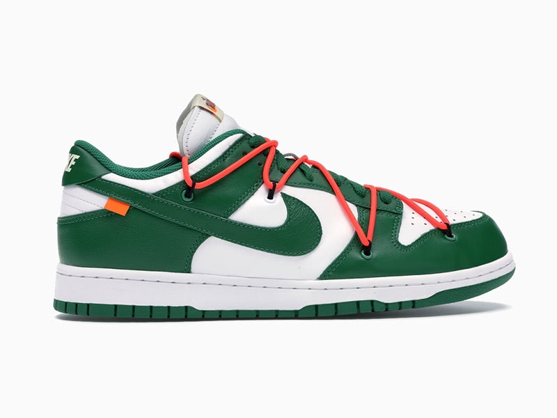 Nike x Off-White dunk low pine green men collaboration sneakers - Luxe Digital