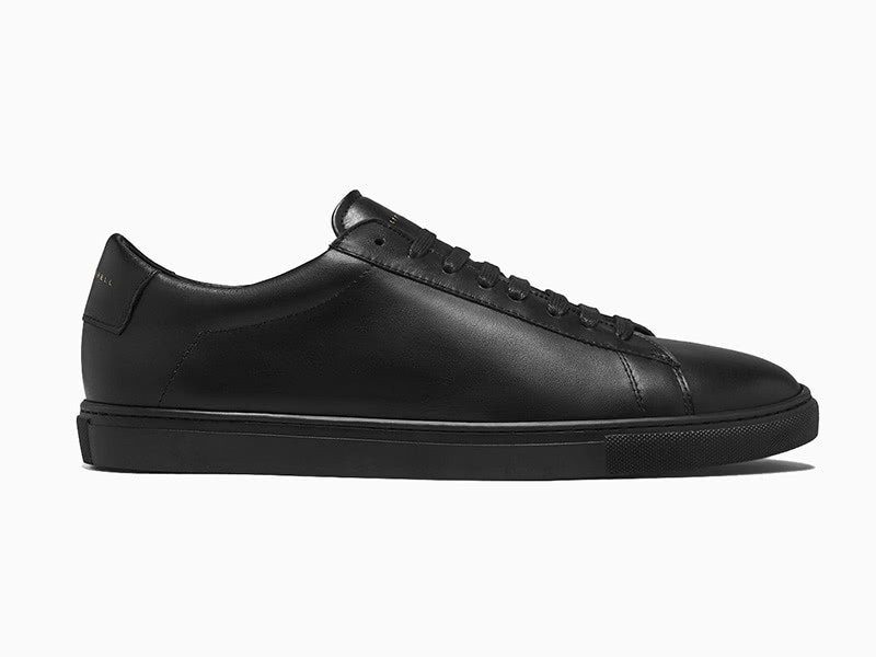 all leather black tennis shoes