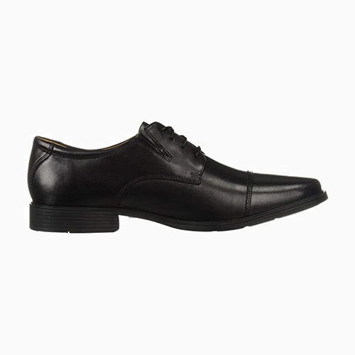 black tie men black oxford shoes clarks - Luxe Digital