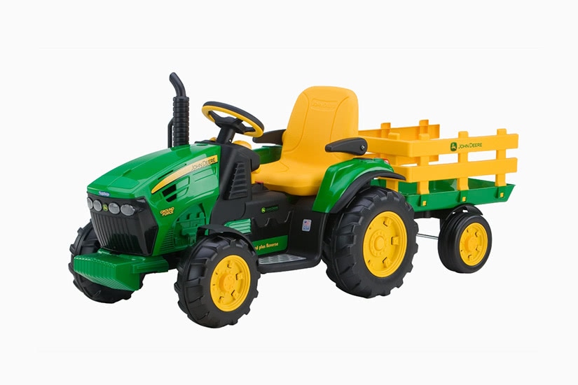 best electric cars kids john deere ground force tractor 12v battery powered ride-on premium - Luxe Digital