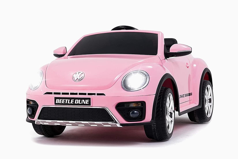 best electric cars kids volkswagen beetle 12v battery-powered ride-on premium - Luxe Digital