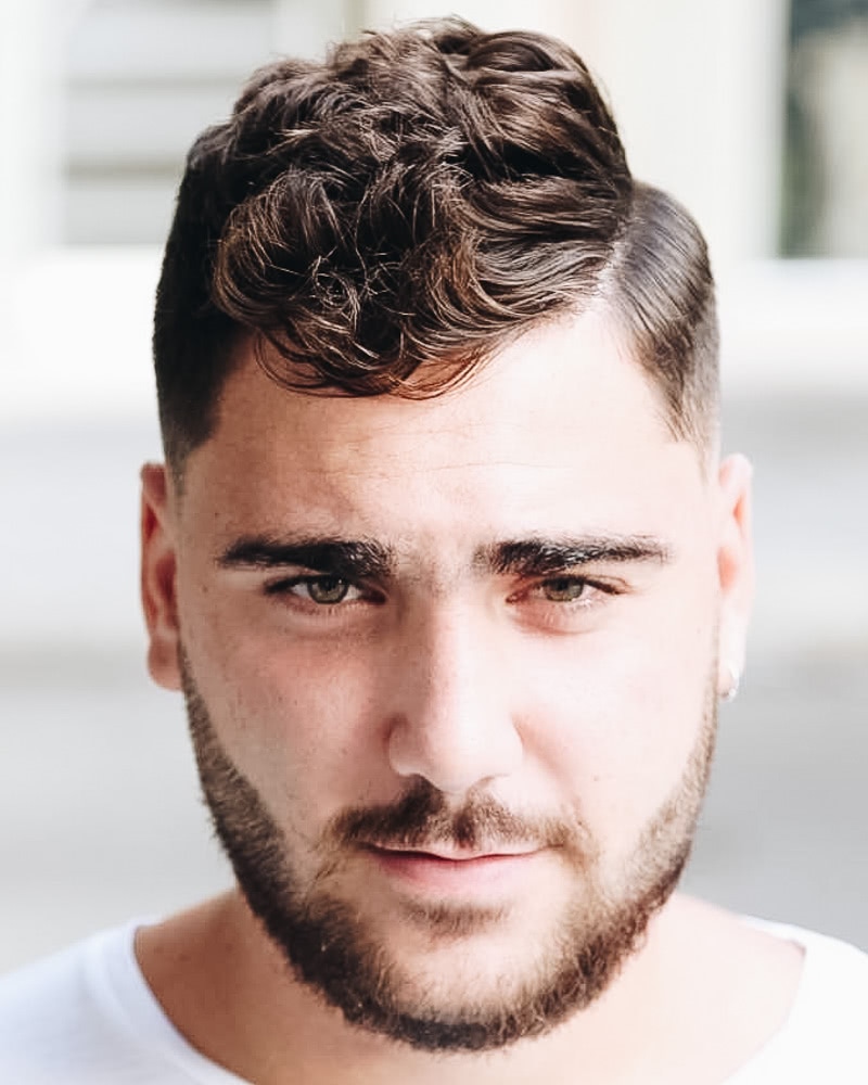 best short haircuts men curly fringe - Luxe Digital