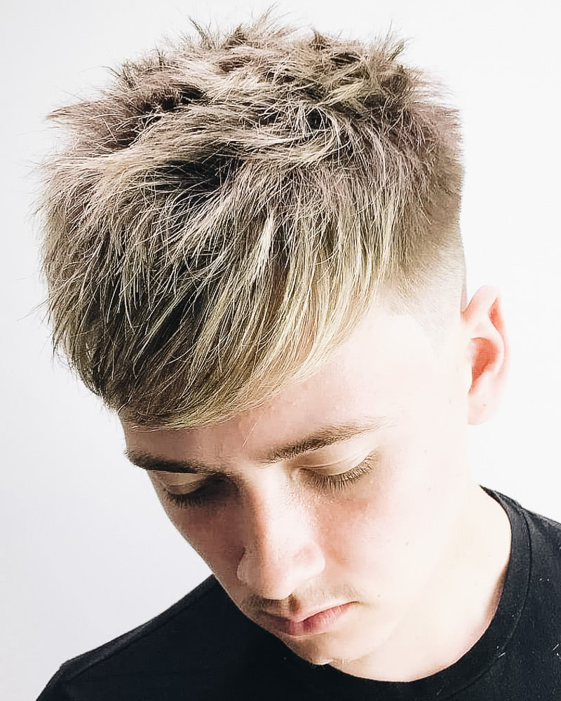 best short haircuts men fade long bangs - Luxe Digital