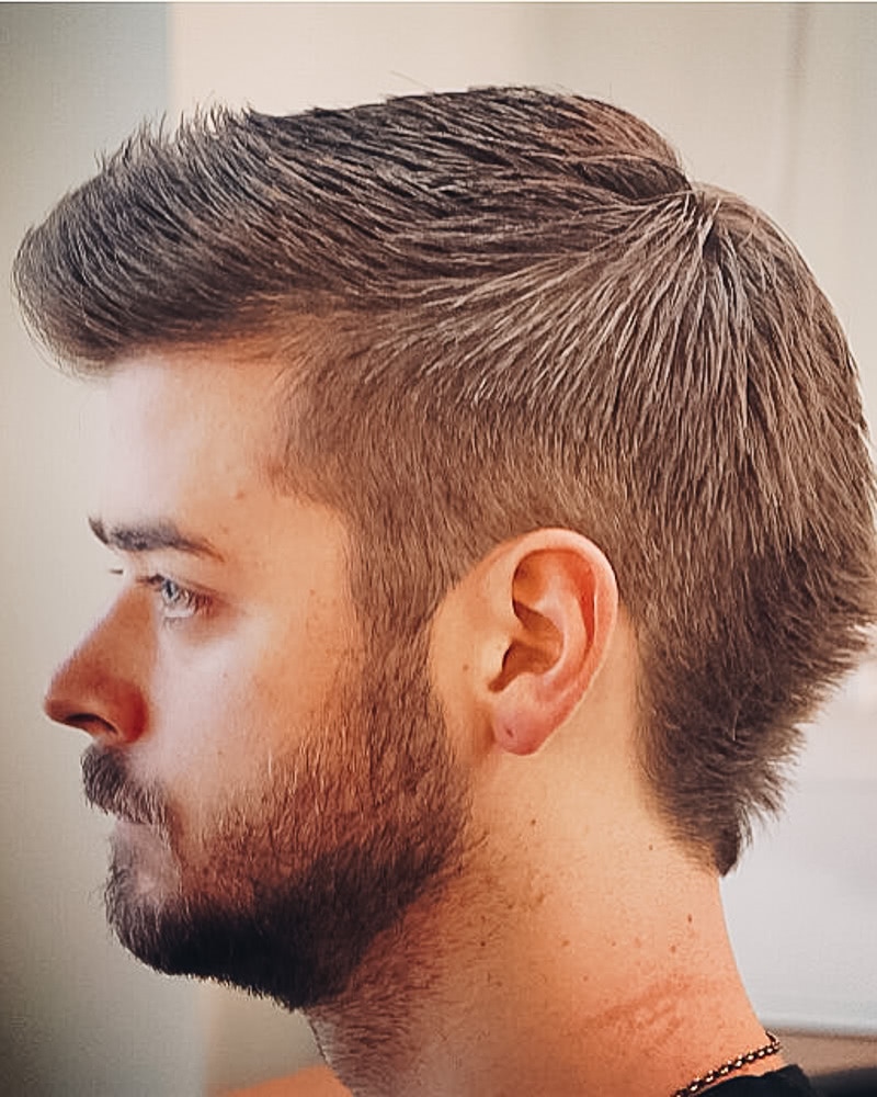 best short haircuts men modern quiff faded sides - Luxe Digital