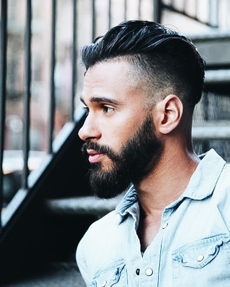 best short haircuts men modern quiff faded sides - Luxe Digital