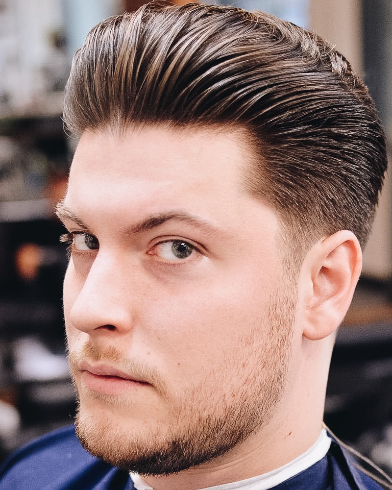 best short haircuts men slicked back undercut - Luxe Digital