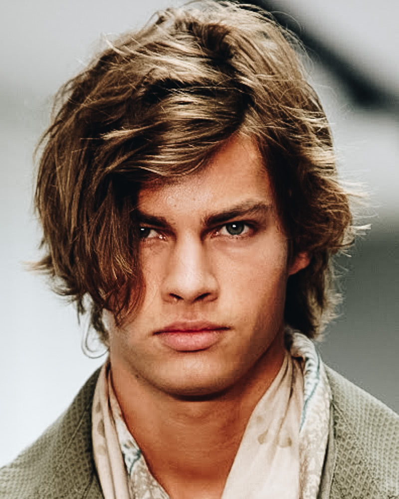 best medium length hairstyles men natural fringe tousled - Luxe Digital