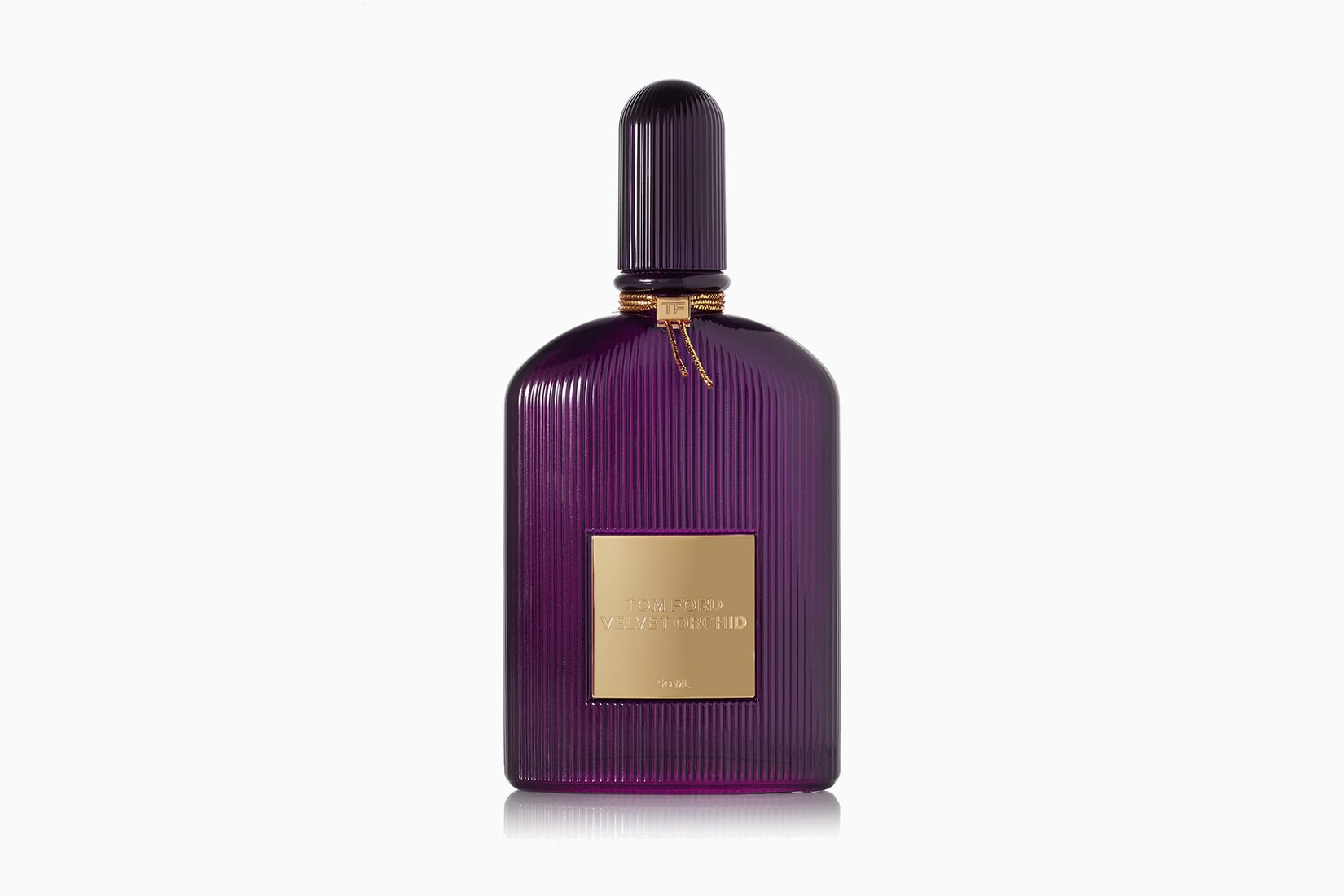 women's perfume in a purple bottle