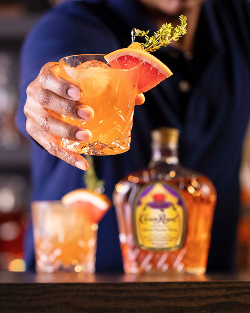crown royal cocktail recipe grapefruit old fashioned - Luxe Digital