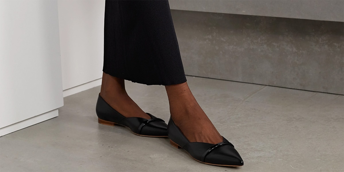 supportive black flats