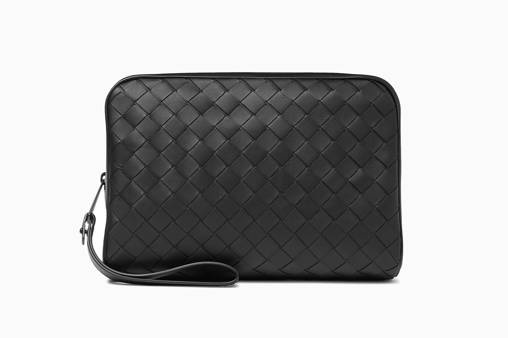 Bottega Veneta Intrecciato Leather Wash Bag - Men - Black