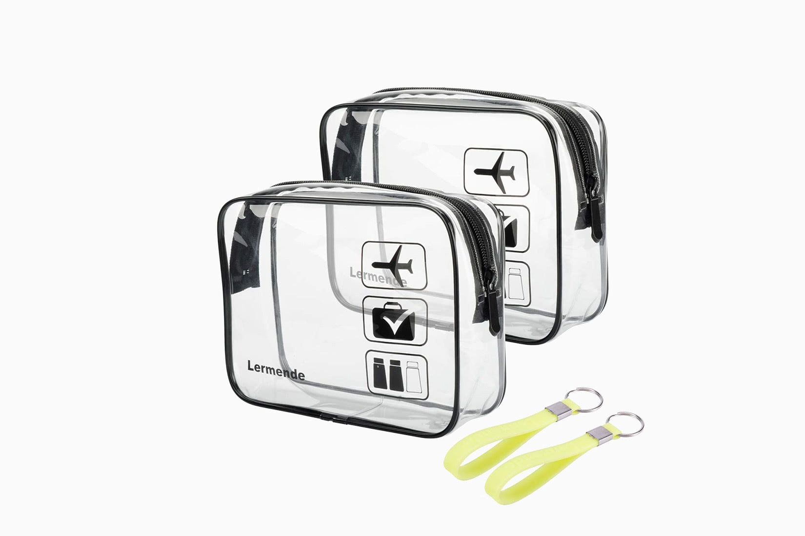 best toiletry bag women clear carry-on lermende - Luxe Digital