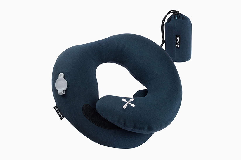 best travel pillows bcozzy inflatable travel neck pillow luxe digital