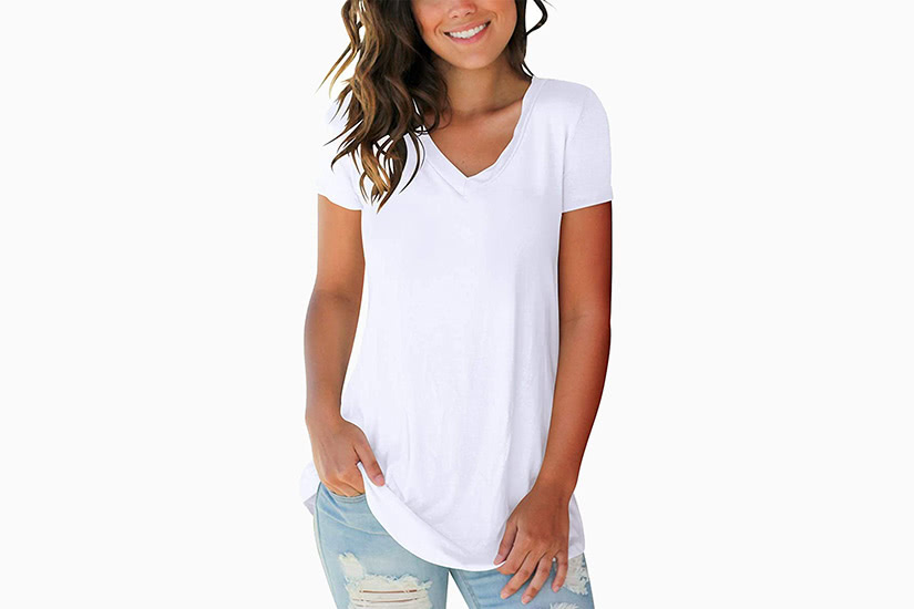 best white t-shirt women sampeel tee luxe digital