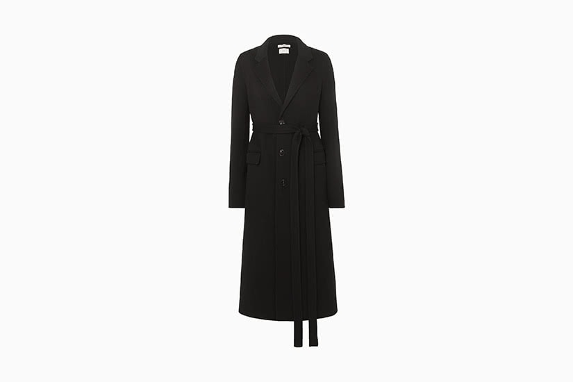 womens black hooded trench coat