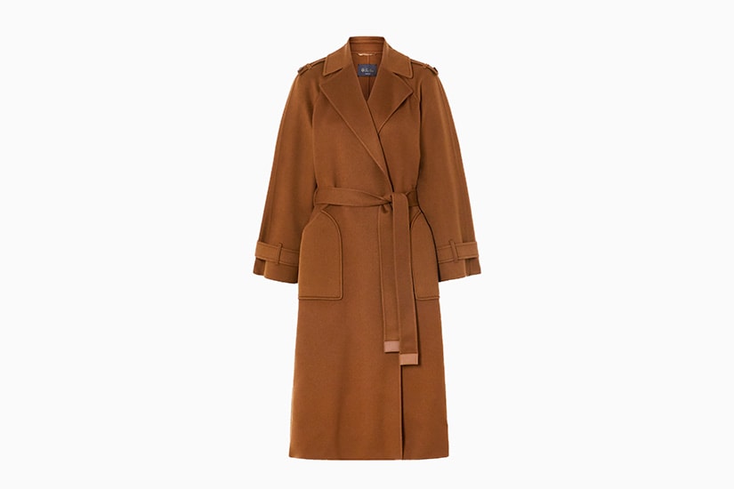 best women trench coat camel loro piana cashmere - Luxe Digital