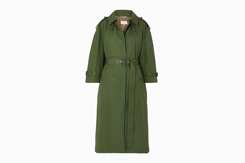 gucci green trench coat