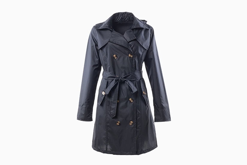 best women trench coat rain waterproof qzunique - Luxe Digital