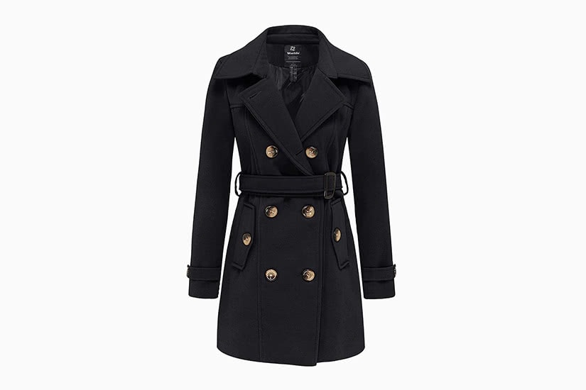 women's short trench coat with hood