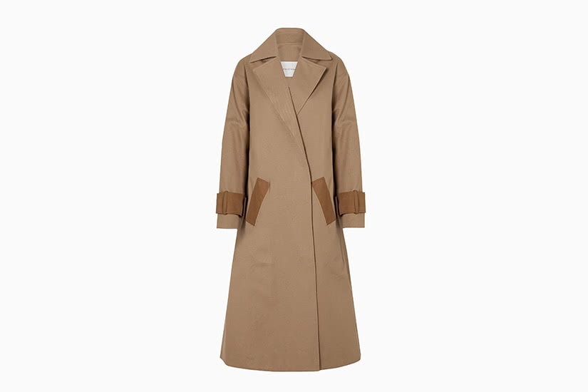 best women trench coat two-tone king- tuckfield - Luxe Digital