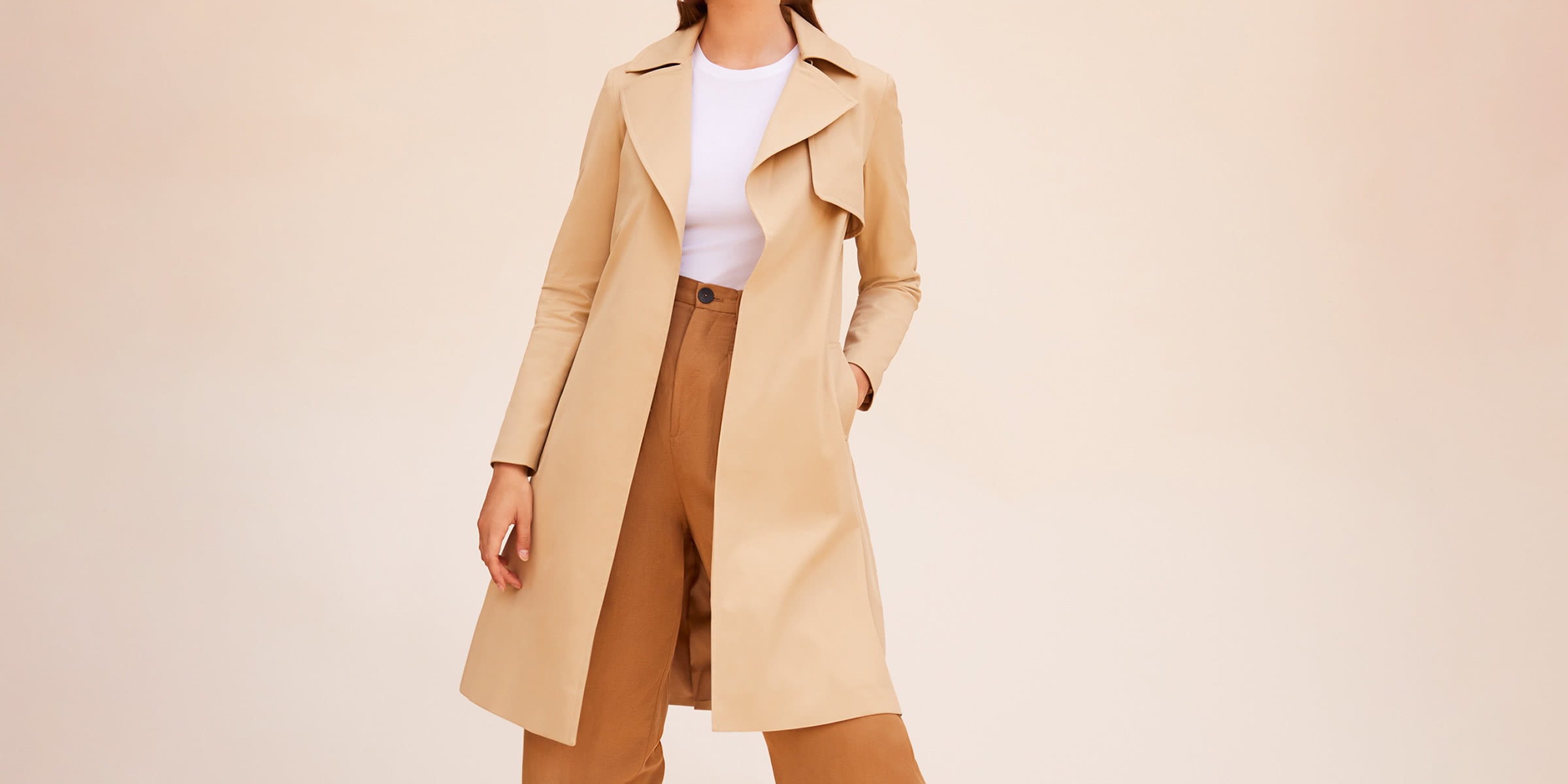 Feminine trench clearance coat