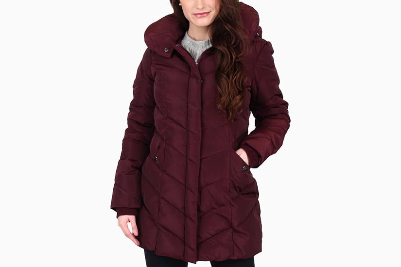 RedBrowm-women Winter Coats Warm Long Coat Loose Soft Jacket Splice Outwear Top 