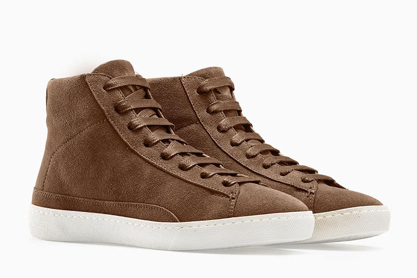 how to clean suede shoes koio verse brown sneakers - Luxe Digital