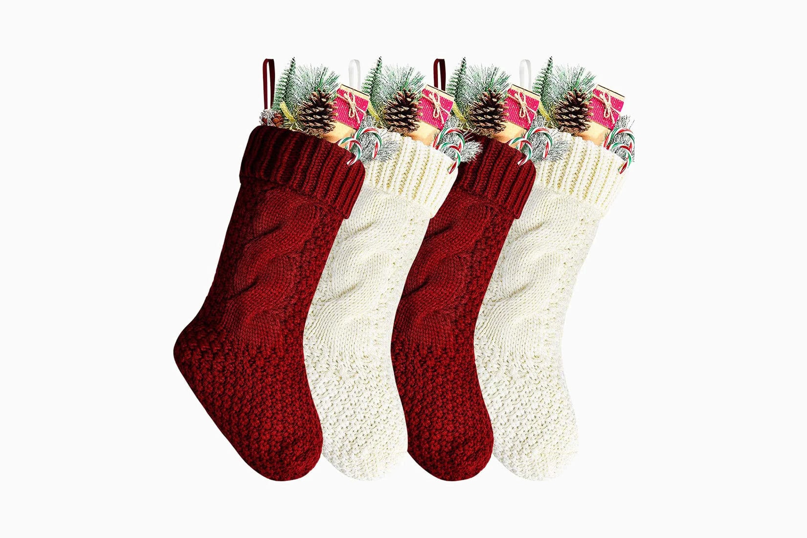 Long knit CASH novelty Christmas stocking