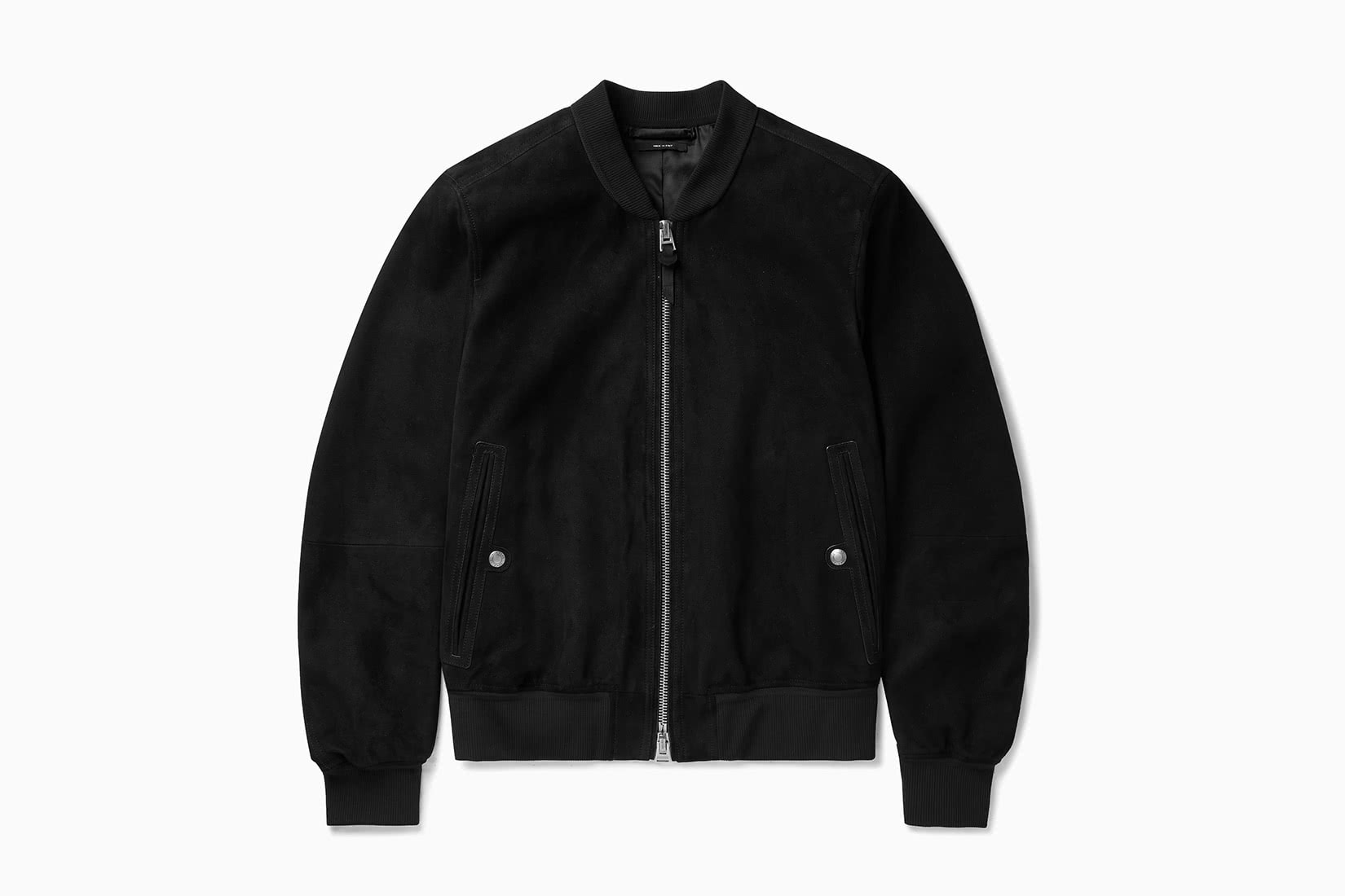 thick black bomber jacket