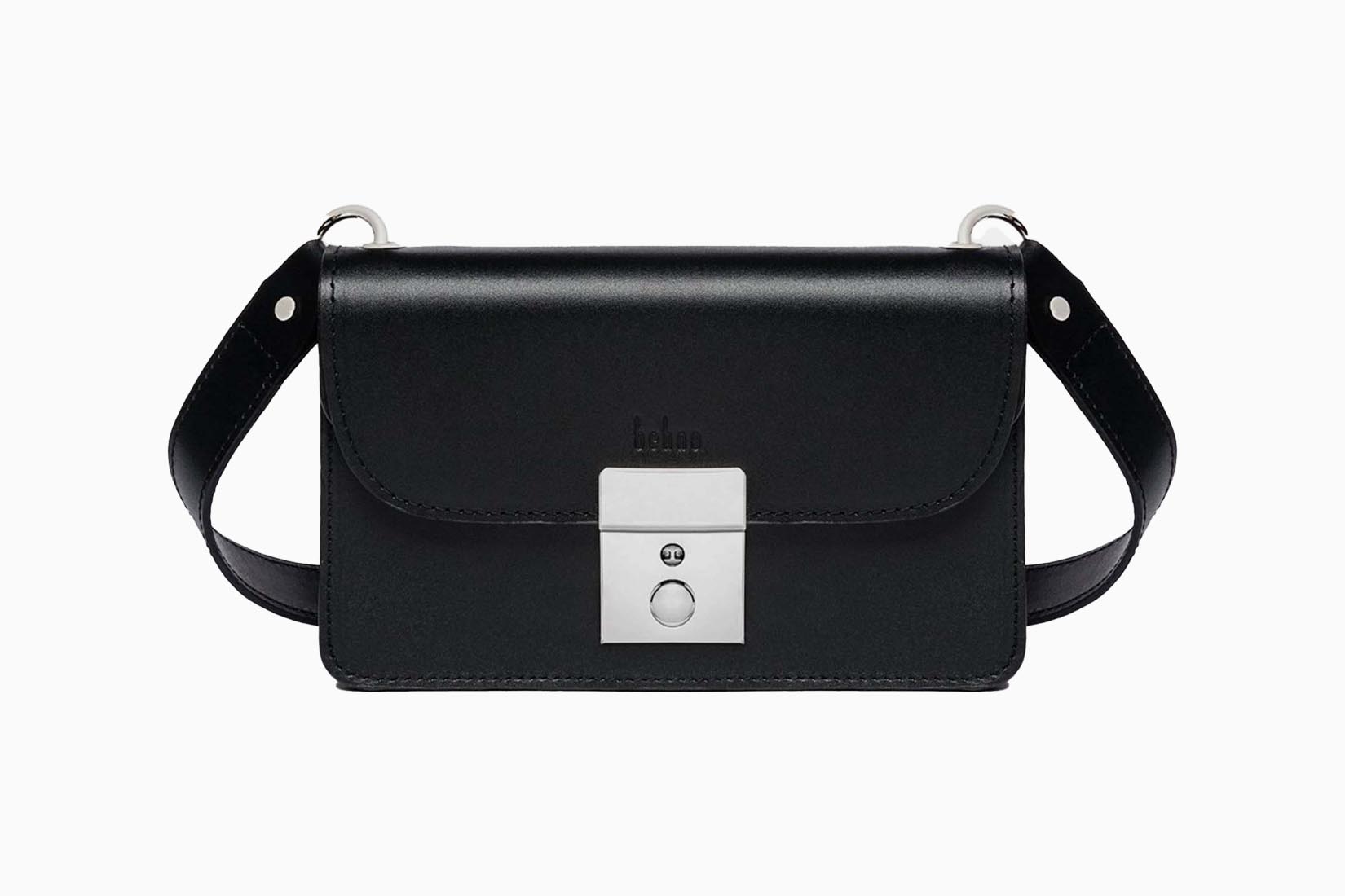 BEMYLV Leather Chain Belt Bag for Women Black Crossbody Waist Purse Fanny  Pack Fashion Evening Clutch Mini Handbag Detachable