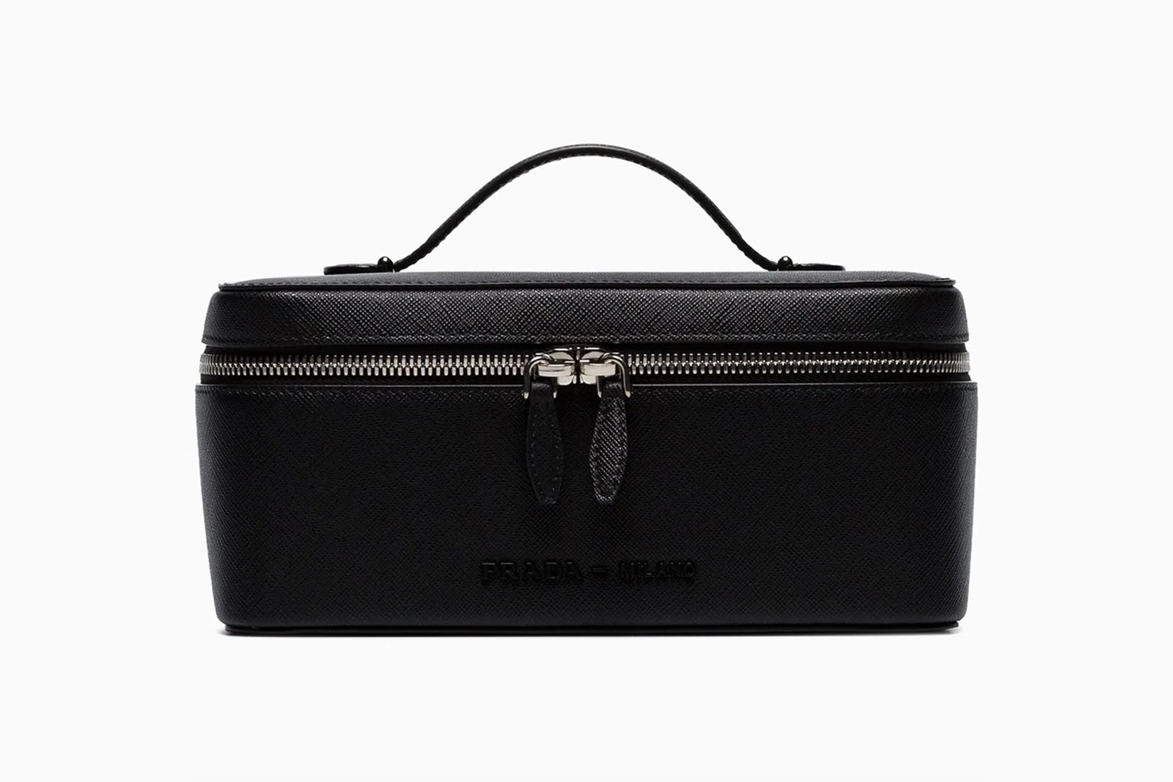 Edy Washbag Black, Saffiano Leather, Luxury Toiletry Bag