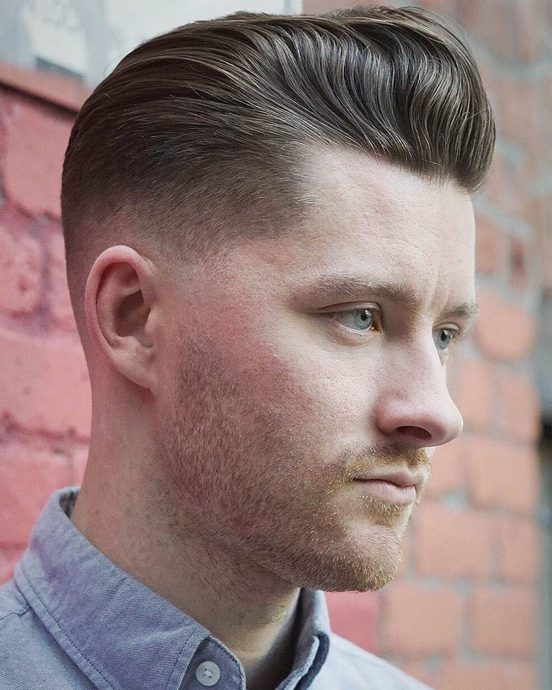 men fade haircuts medium pomp fade Luxe Digital