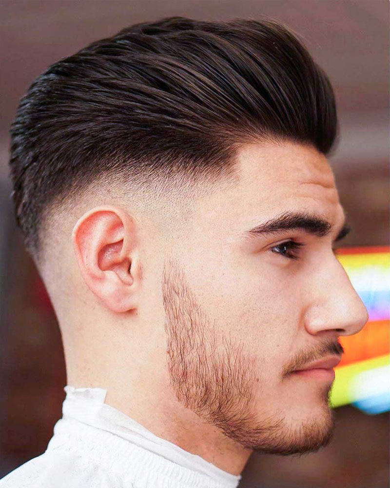 men fade haircuts medium pomp fade Luxe Digital