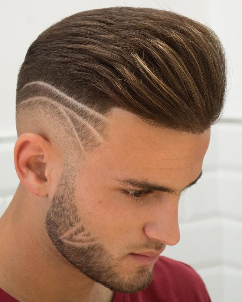 men fade haircuts high razor fade with hair design Luxe Digital
