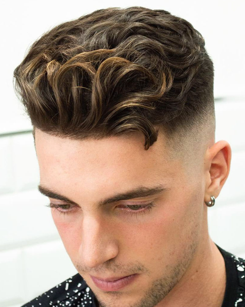 men curly hairstyles wavy drop fade Luxe Digital
