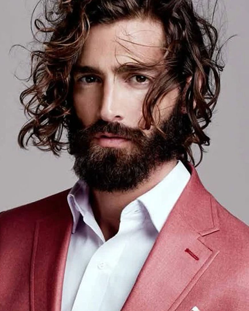 men curly hairstyles long messy curls Luxe Digital